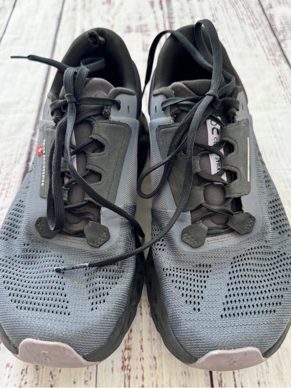 On Cloudstratus Sneakers Gray Black Women’s 7 Running Shoes - Picture 4 of 10